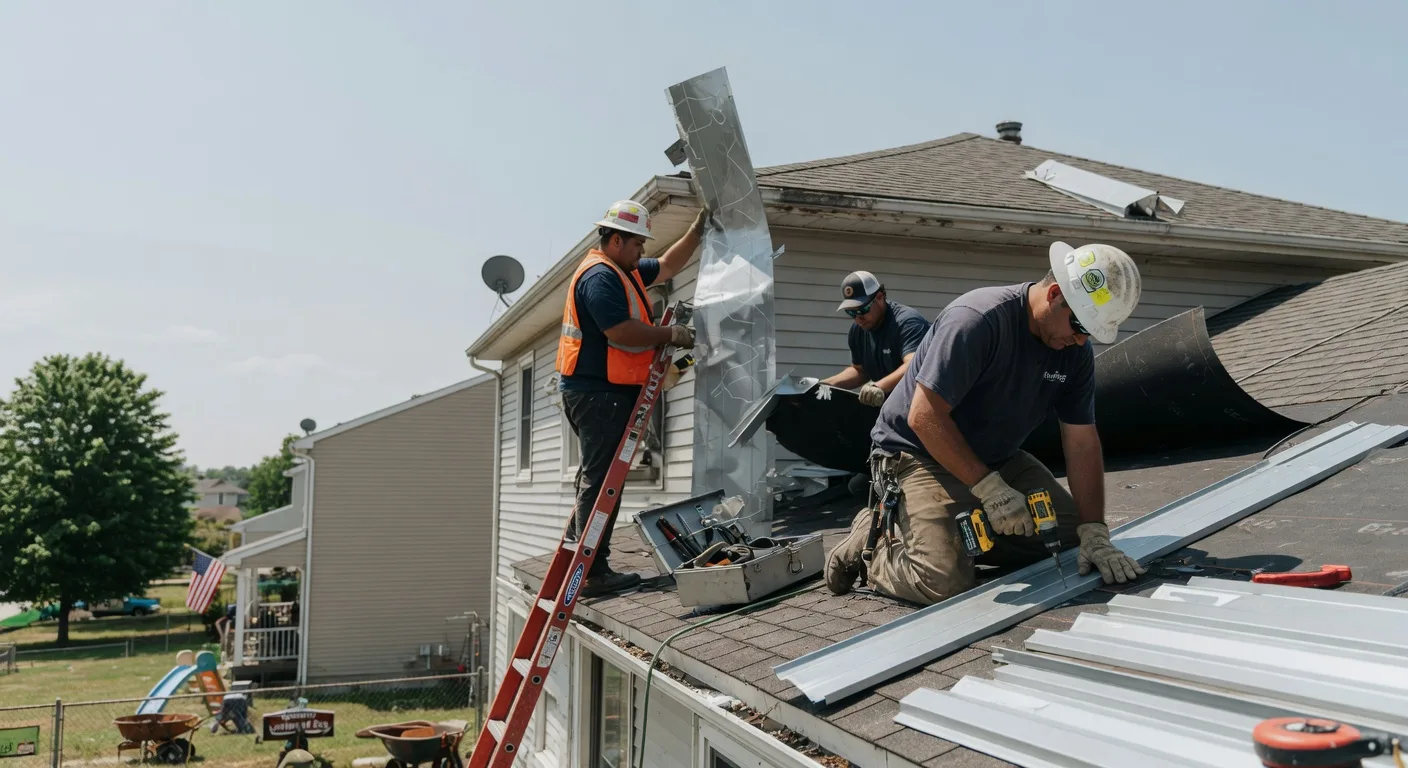 Storm Damage Metal Roof Repair in Jersey Mills, PA